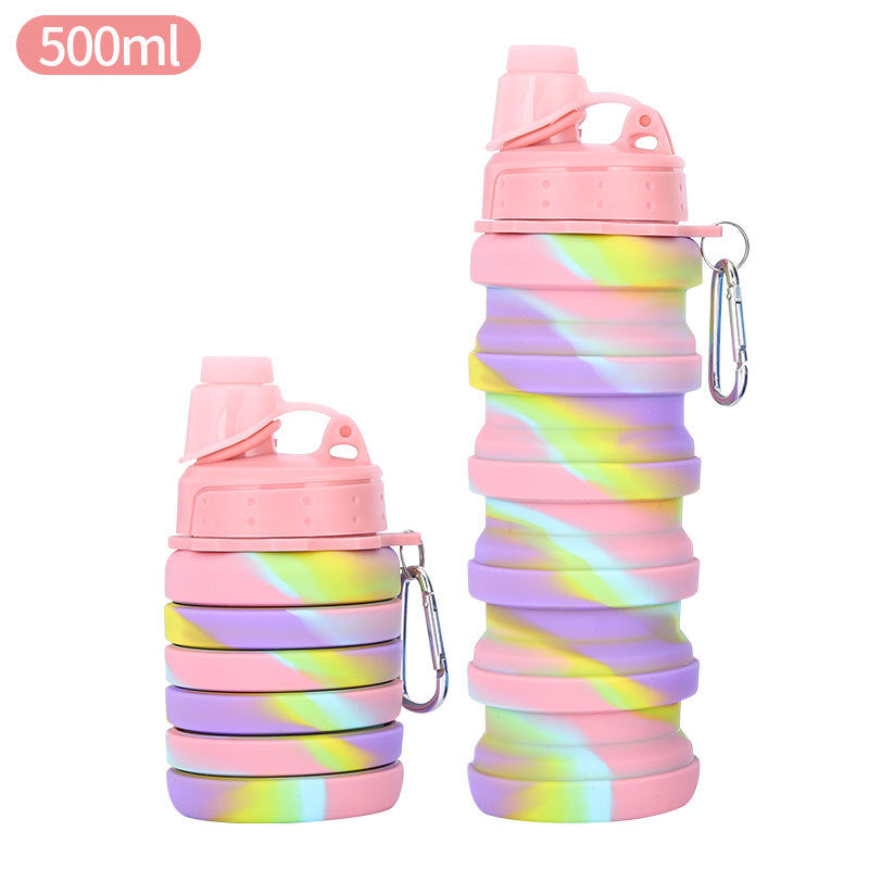 New Silicone Collapsible Sports Water Cups For Men And Women Innovative Outdoor Travel Bottles Portable Cold Water Bottles