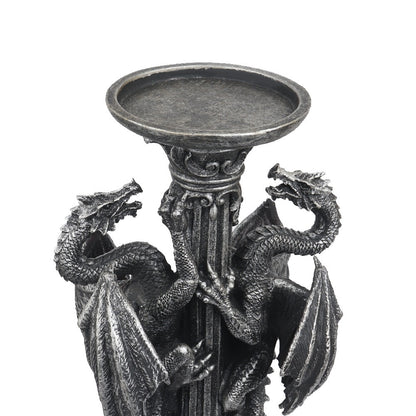 Gothic Candle Holder Skull Dragon Candle Holder