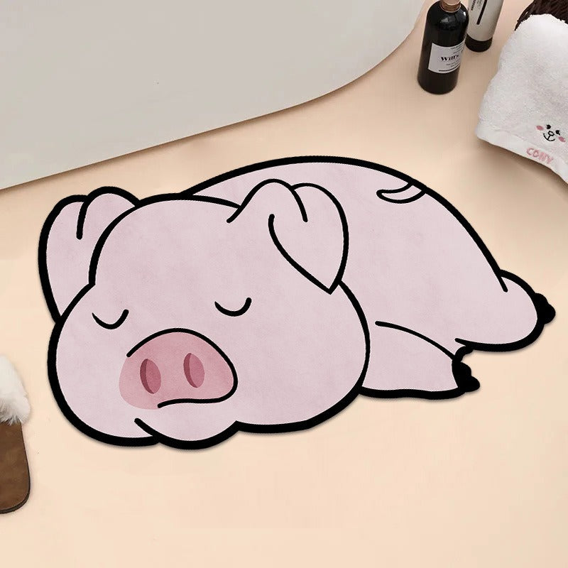 Panda bathroom door absorbent floor non-slip mat