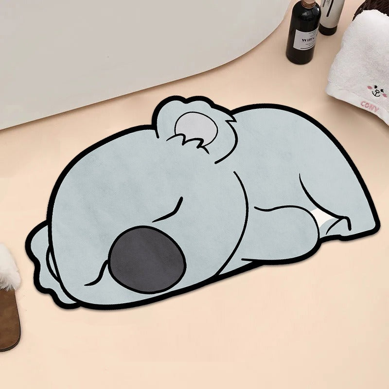 Panda bathroom door absorbent floor non-slip mat